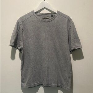 TED BAKER Gray Short Sleeve T-Shirt Embroidered Logo on Sleeve Size Large